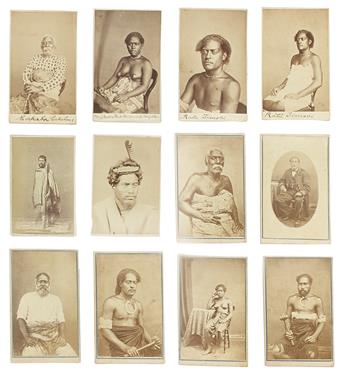 (PACIFIC ISLANDS.) Two collections of early photographs,